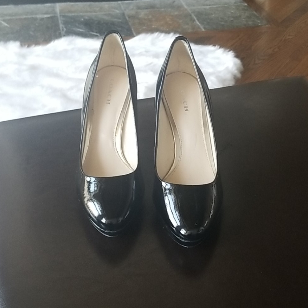 Coach Black Platform Giovanna Patent Pumps